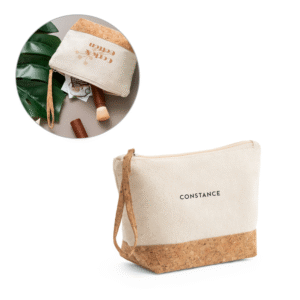 Bolsa de Cosméticos em Algodão com Detalhes em Cortiça